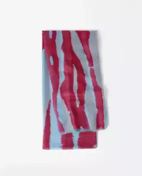 Шарф с вышивкой и анималистическим принтом Parfois, бордовый