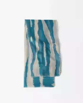 Шарф с вышивкой и анималистическим принтом Parfois, синий