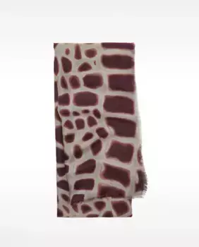 Шарф с вышивкой и геометрическим принтом Parfois, цвет Burdeos