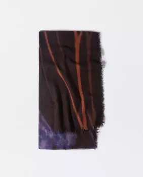 Шарф с вышивкой и принтами Parfois, бордо