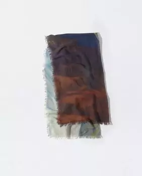 Шарф с вышивкой и принтами Parfois, коричневый