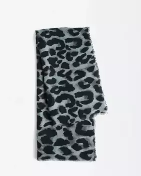 Шарф с вышивкой и животным принтом Parfois, синий