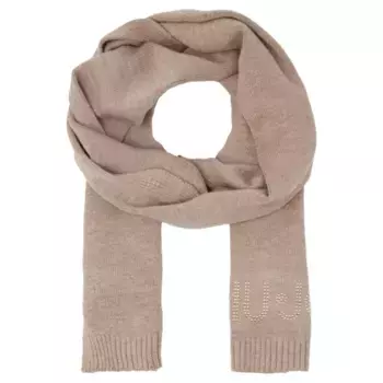 Шарф с заклепками и логотипом Liu Jo, коричневый