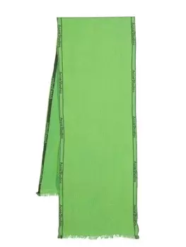 Шарф с жаккардовым логотипом Acne Studios, зеленый