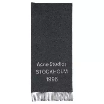 Шарф с жаккардовым принтом и бахромой Acne Studios