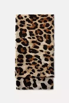 Шарф с животным принтом ZARA, цвет Leopard
