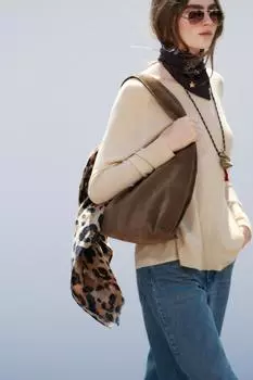Шарф с животным принтом ZARA, цвет Leopard