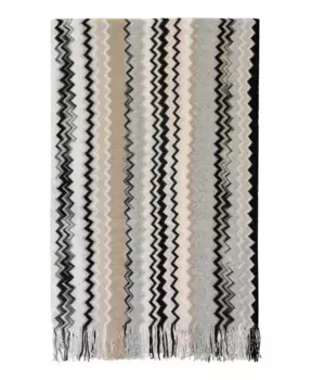 Шарф с зигзагообразной бахромой Missoni, мультиколор