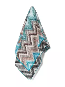 Шарф с зигзагообразным узором Missoni, синий