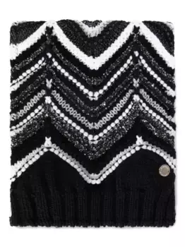 Шарф с зигзагообразными пайетками Missoni Kids, черный