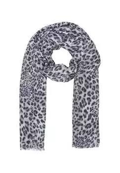 Шарф Сара Лео шарф с рисунком льва – легкий и мягкий на любой сезон Seasons Of April, серый