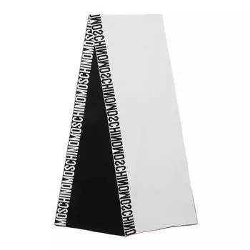 Шарф scarf 30x80 cm Moschino, черный