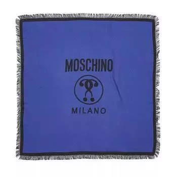 Шарф scarf 65x65 cm navy/fuxia Moschino, синий