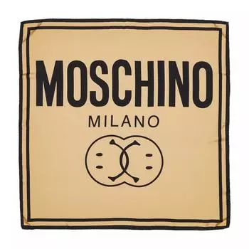 Шарф scarf 90x90 cm Moschino, бежевый