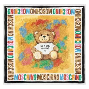 Шарф scarf 90x90 cm Moschino, мультиколор