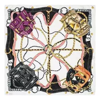 Шарф scarf 90x90 cm Moschino, мультиколор