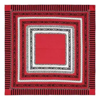 Шарф scarf 90x90 cm red Moschino, черный