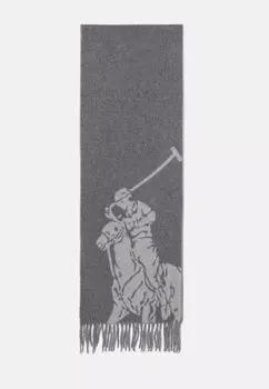 Шарф SCARF OBLONG UNISEX Polo Ralph Lauren, серый