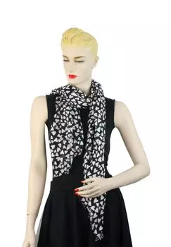 Шарф-сердце Cuore Made in Italy Collezione alessandro, черный