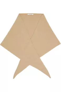 Шарф-шаль из кашемировой смеси Le17Septembre, коричневый