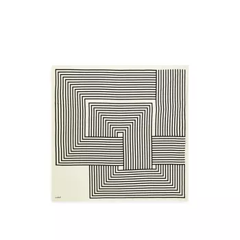 Шарф шелковый Arket женский, белый / черный