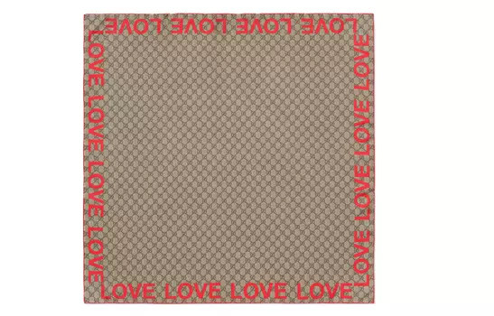 Шарф шелковый Gucci Unisex, бежевый