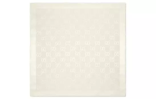 Шарф шелковый Gucci женский, белый