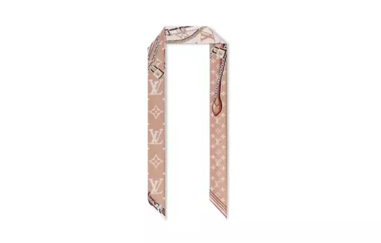 Шарф шелковый Louis Vuitton, хаки