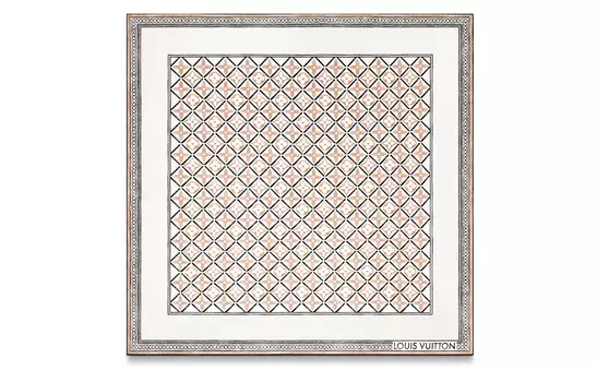 Шарф шелковый Louis Vuitton женский, белый