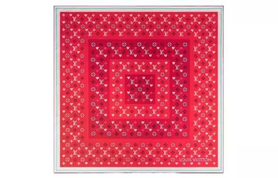 Шарф шелковый Louis Vuitton женский, фуксия