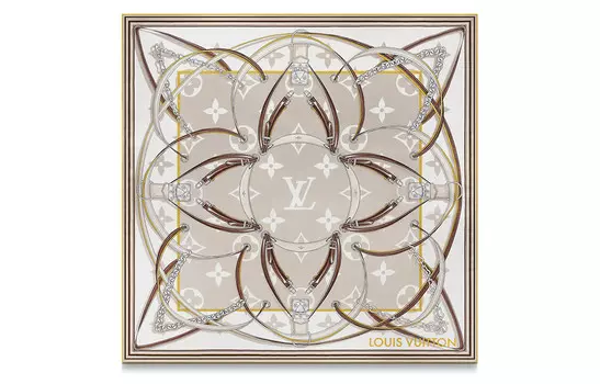 Шарф шелковый Louis Vuitton женский, хаки