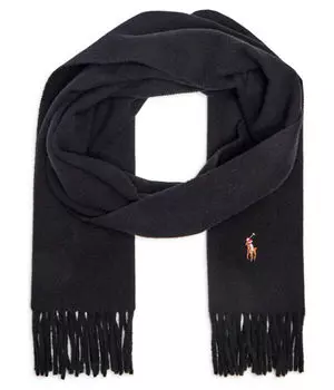 Шарф шерстяной Polo Ralph Lauren, черный