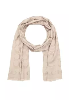 Шарф SIGNATURE BORDER STOLE COACH, бежевый