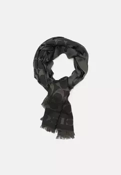 Шарф SIGNATURE BORDER STOLE COACH, черный