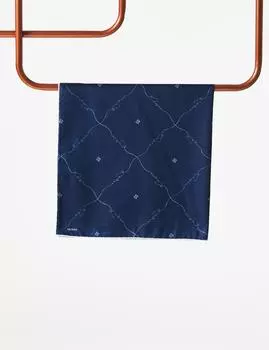 Шарф Signature Patterned Monogram PES Темно-синий Kayra