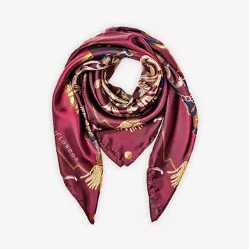 Шарф Signature Shield с графичным принтом Aspinal Of London, бургундия