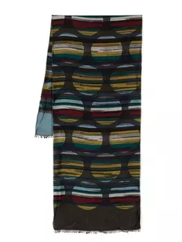 Шарф Signature в горох Paul Smith, синий