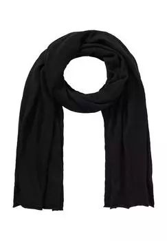 Шарф, смесь натуральной шерсти и кашемира, мягкий, женский Adagio, черный