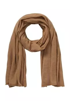 Шарф, смесь натуральной шерсти и кашемира, мягкий, женский Adagio, цвет Camel