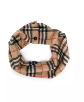 Шарф Снуд в клетку винтаж Burberry, бежевый