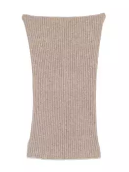 Шарф-снуд в рубчик Eric Bompard, нейтральный