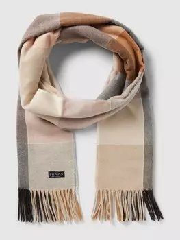 Шарф со сплошным узором Fraas, коричневый