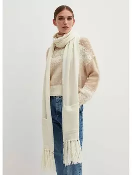 Шарф STEFANEL, кремовый