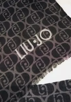 Шарф STOLA YOUNG LOGO LIU JO, черный