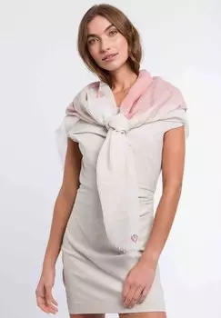 Шарф STRAWBERRY SQUARE FRAAS, розово-золотистый