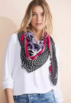 Шарф STREET ONE, уютный, черный