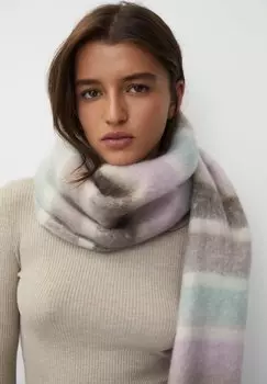 Шарф Striped PULL&BEAR, цвет lilac