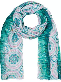 Шарф styleBREAKER, цвет aquagrn/rosa