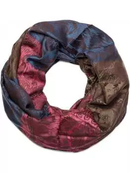 Шарф styleBREAKER, цвет blau/braun/pink