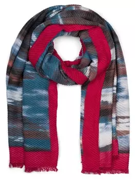 Шарф styleBREAKER, цвет bordeaux-petrol-blau